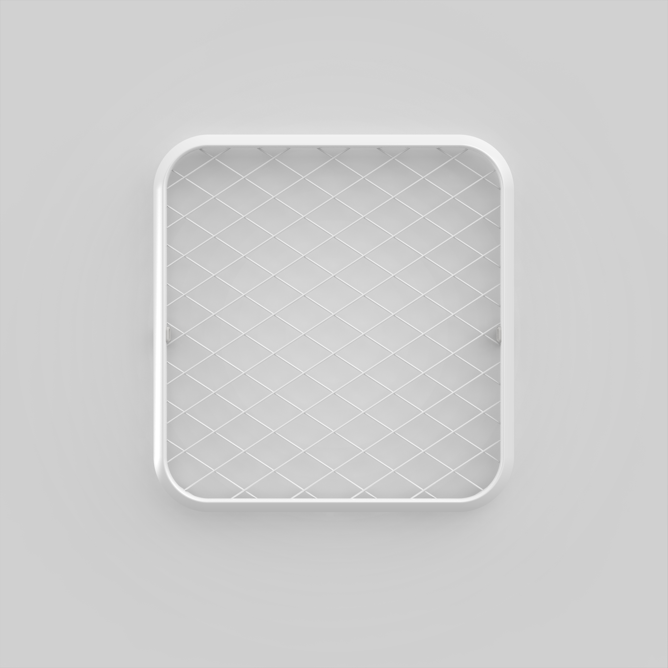 Overhead view of Evolv Dog Crate spare rear panel on white background