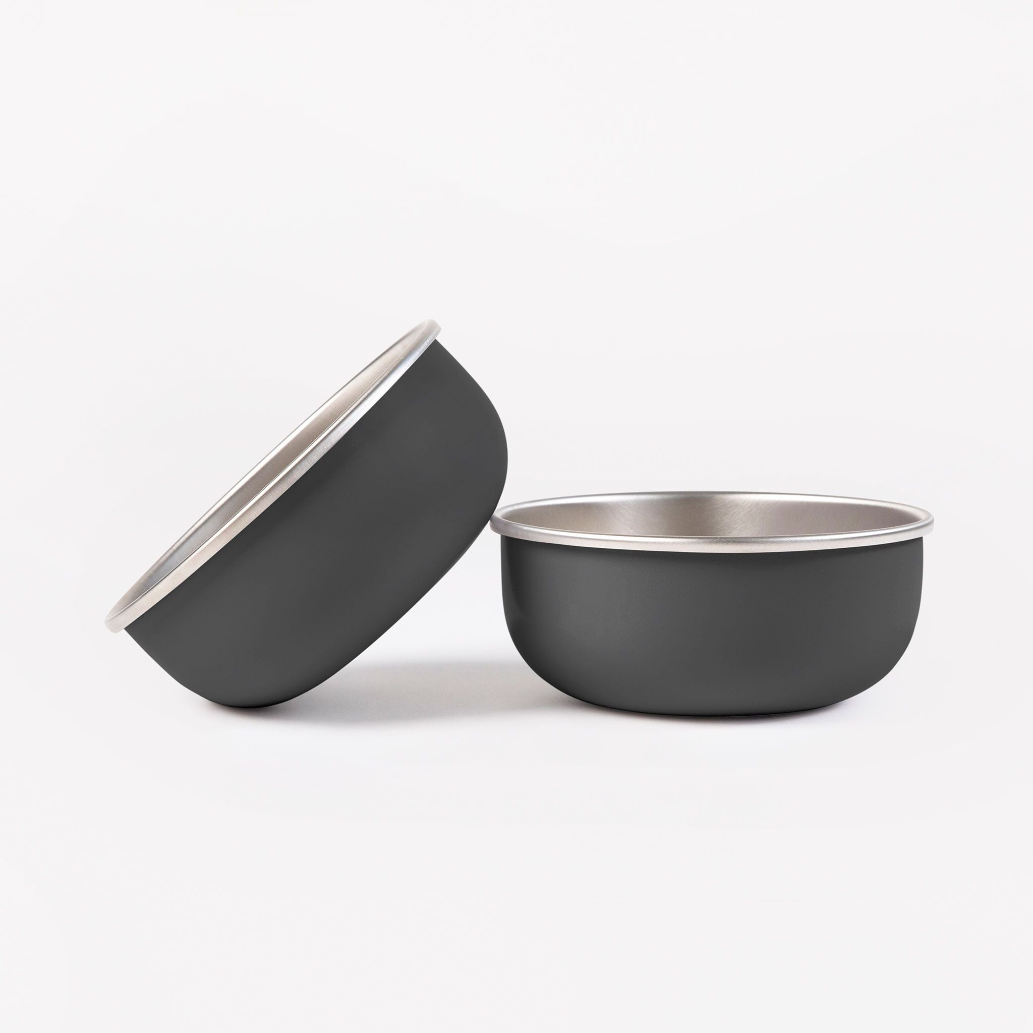Two Diggs bowl in Charcoal (midnight black). 